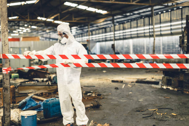Professional Biohazard Cleanup technician working in Cedar Rapids, IA